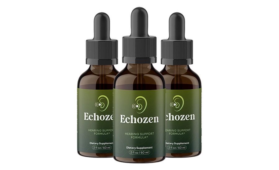 Three Echozen hearing support formula bottles